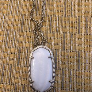 Kendra Scott Rae White Pendant Necklace